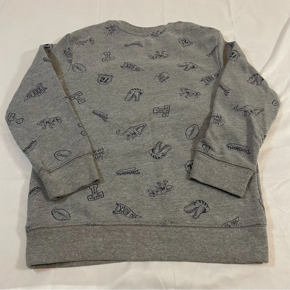 Garanimals‎ Gray Sweatshirt with Dino Applique and Plaid Elbow Patches